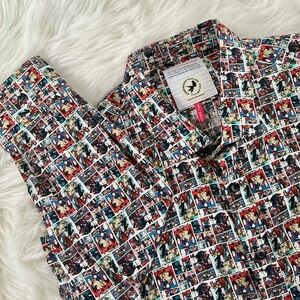 A Fish Named Fred Camisa Comic Button Down Shirt Size XL